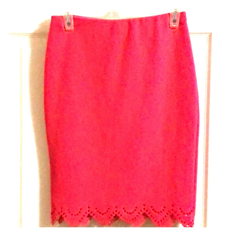 Pink pencil skirt